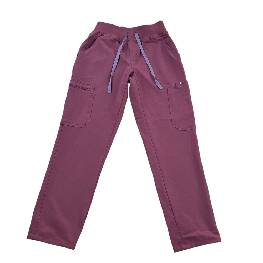 FIGS Yola High Waisted Cargo Scrub Pants Mauve Pink XS Petite 1000209